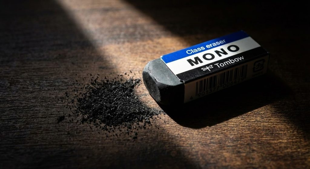 A dramatic shot of the classic Tombow MONO