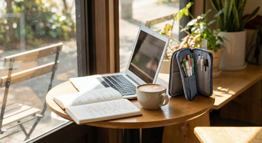 The "Transformer" on Your Desk: How Japanese Standing Pencil Cases Change the Cafe Study Game